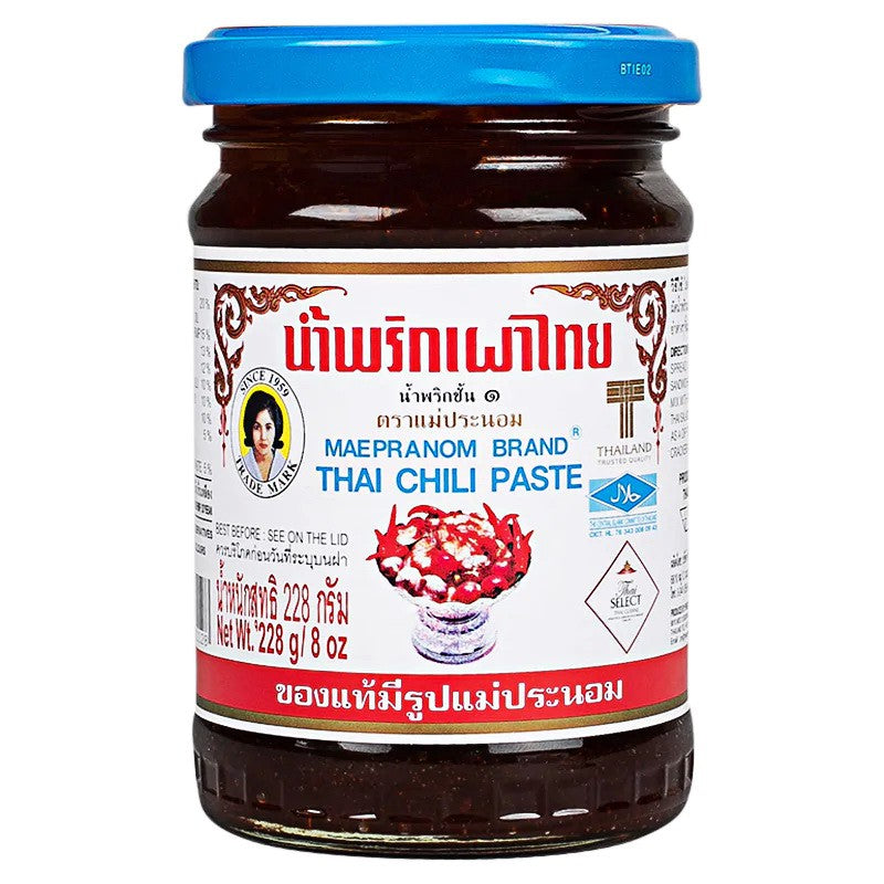 Thai Roasted Chili Paste (Nam Prik Pao) พริกเผา แม่ประนอม