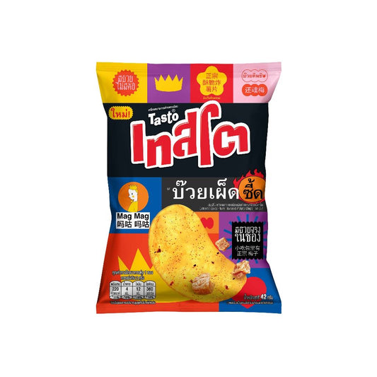 Extreame Spicy Plum Flavored Potato Chips Flat Cut เทสโต รสบ๊วยคืนชีพซี้ด image 0