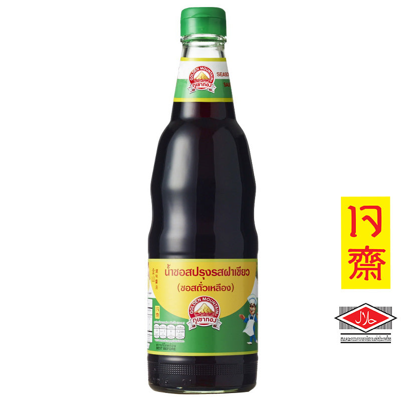 Golden mountain seasoning sauce ซอสปรุงรสฝาเขียว(ซอสถั่วเหลือง) image 0