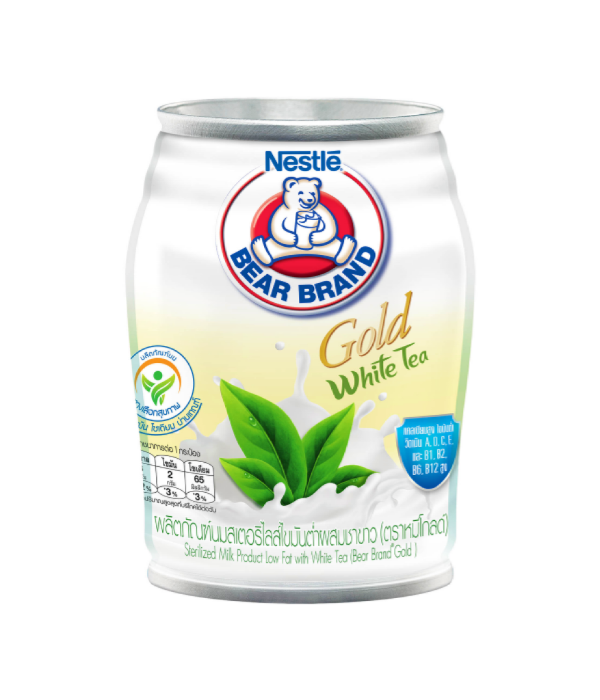 Nestle Bear Brand Gold White Tea นมตราหมีโกลด์ ผสมชาขาว image 0