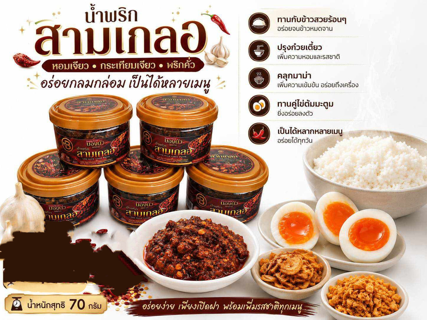 Nam Prik Sam Klao น้ำพริกสามเกลอ