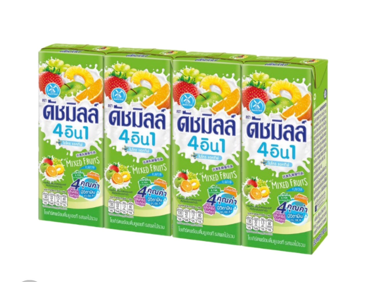 Dutch Mill Mixed Fruits Drinking Yogurt นมเปรี้ยวดัชมิลล์รสผลไม้รวม