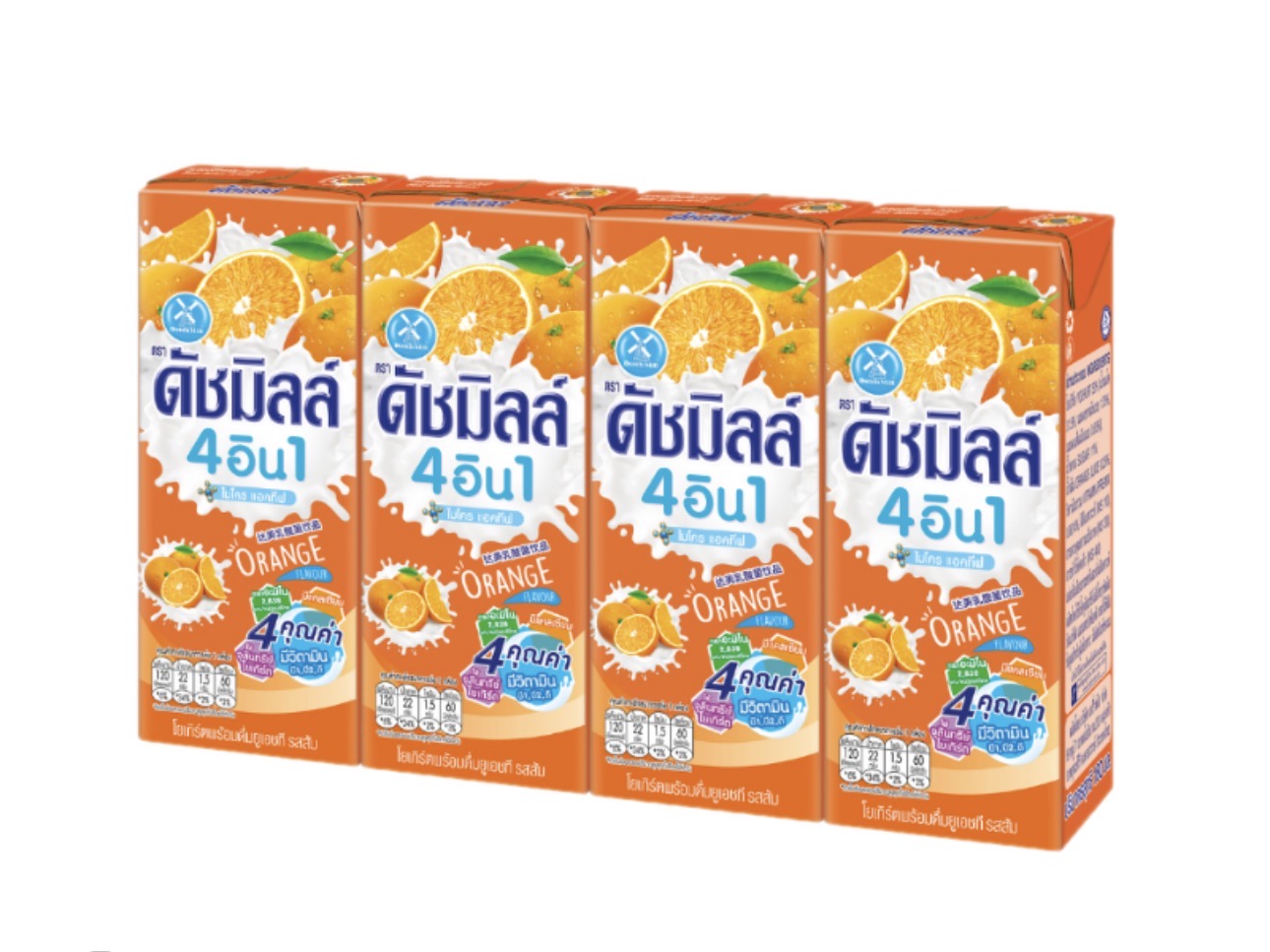 Dutch Mill Orange Drinking Yogurt นมเปรี้ยวดัชมิลล์รสส้ม
